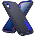 thumbnail image 1 of for iPhone XR Case,iPhone XR Phone Case with Built in Kickstand, Shockproof/Dustproof/Drop Proof Military Grade Protective Cover for Apple iPhone XR 6.1"(Blue/Royal Blue), 1 of 14