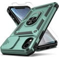 thumbnail image 1 of for iPhone XR Case,with Camera Lens Cover HD Screen Protector,[Military Grade] Ring Car Mount Kickstand Hybrid Hard PC Soft TPU Shockproof Protective Case for iPhone XR-Green, 1 of 11