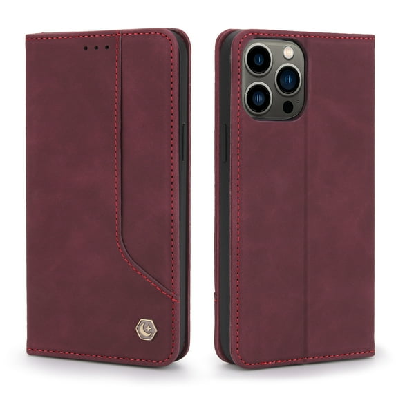 iPhone XR Case with Card Holder, PU Leather Credit Card Slots Wallet Case Shockproof Protective Phone Cover for iPhone XR