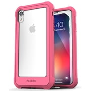 iPhone XR Clear Protective Case, Full Body Transparent Cover Falcon Pink