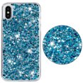 thumbnail image 1 of for iPhone XR Glitter Case, Cute Bling Sparkle Shiny Slim Soft Silicone Reflective Clear TPU Bumper Women Girls Shockproof Protective Phone Case for iPhone XR, Blue, 1 of 6