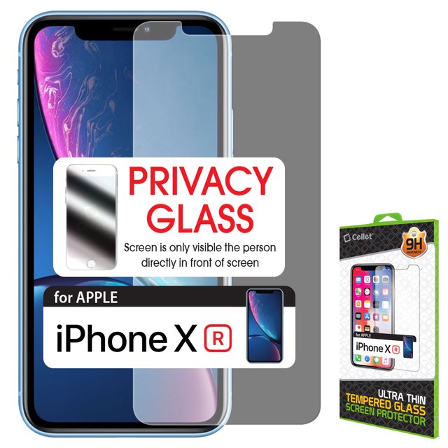 iPhone XR, Privacy Tempered Glass Screen Protector for Apple XR (0.8mm