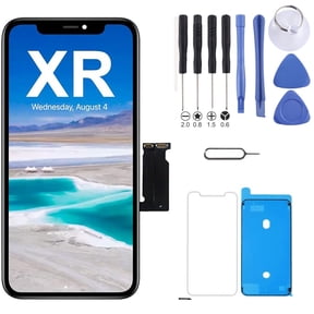 for iPhone XR Screen Replacement 6.1", 3D Touch LCD Display Digitizer Assembly for A1984, A2105, A2106, A2108, with Waterproof Frame and Full Repair Tools