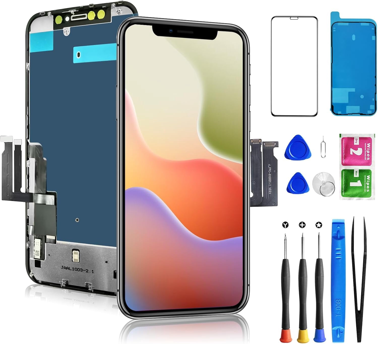 for iPhone XR Screen Replacement, 6.1 inch LCD Display, Black - Walmart.com