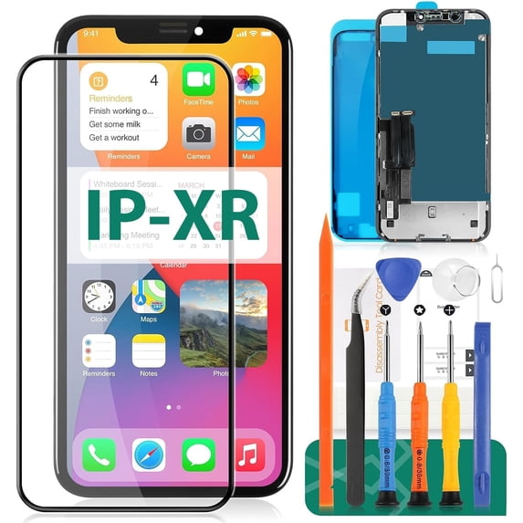 Srjtek, iPhone XR Screen Replacement LCD, Model A2107, Black - Walmart.com