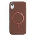 thumbnail image 1 of for iPhone XR Strong Magnetic Case Compatible with Mag-Safe, Luxury Elegant PU Leather TPU Bumper Shockproof Protective Slim Magnetic Phone Cover for iPhone XR, Brown, 1 of 6