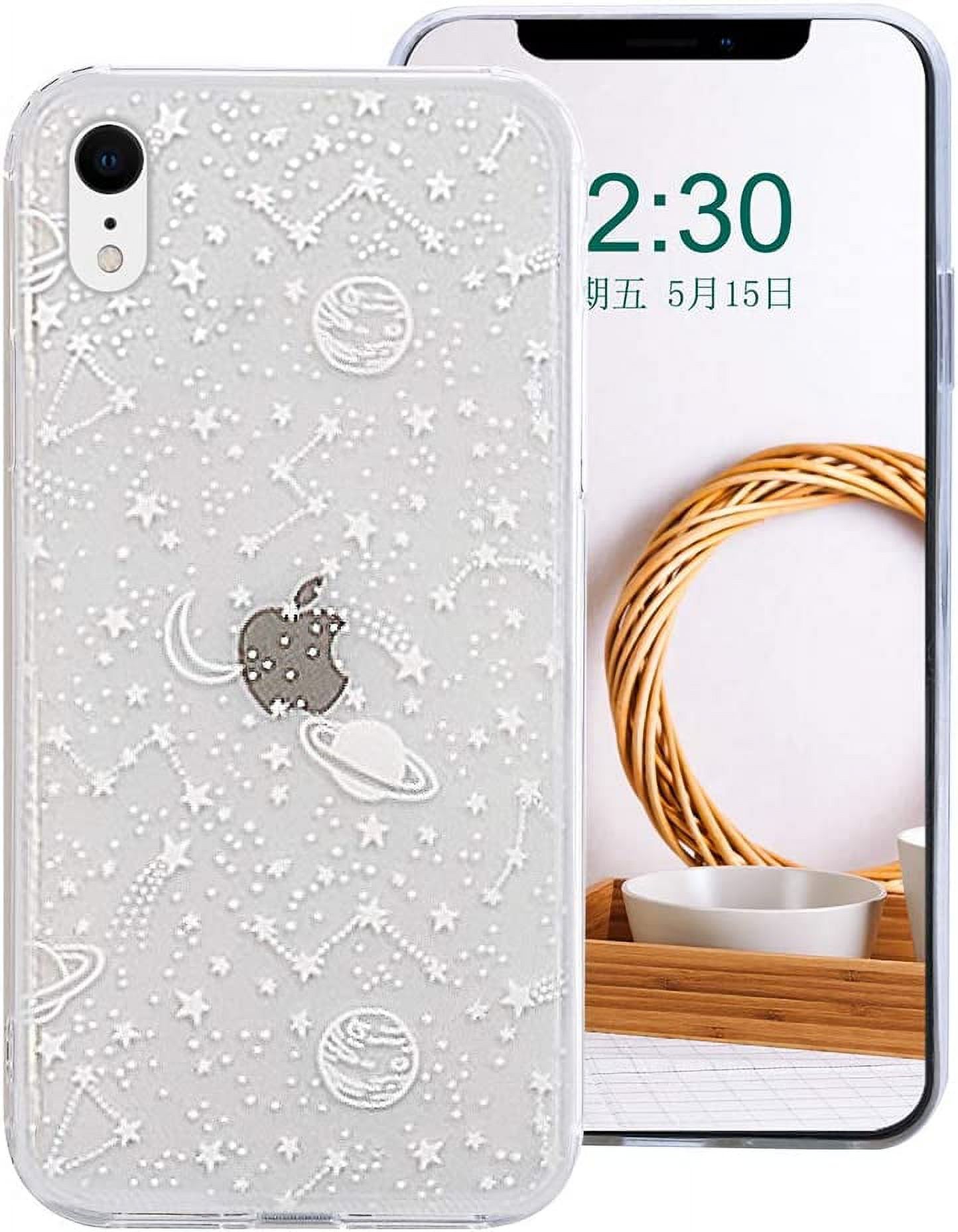 for iPhone XR Unisex Planet Case Luxury Crystal Universe Space Moon ...