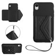 thumbnail image 1 of for iPhone XR Wallet Case with Card Holder, Elegant Durable PU Leather Protective Magnetic Closure Flip Phone Cover Kickstand RFID Blocking for Women Girls for iPhone XR, Black, 1 of 8