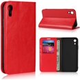 thumbnail image 1 of iPhone XR Wallet Case,Premium Leather Folio Flip Case Cover Book Design with Kickstand Feature with Card Slots/Cash Compartment for iPhone XR - Red, 1 of 6