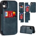 thumbnail image 1 of for iPhone XR Wallet Case with RFID Blocking Card Holder,7 Card Slots Heavy Duty Protective Bumper Armort PU Leather Magnetic Buttons Kickstand Case for iPhone XR 6.1 Inch,Macaron Blue, 1 of 15