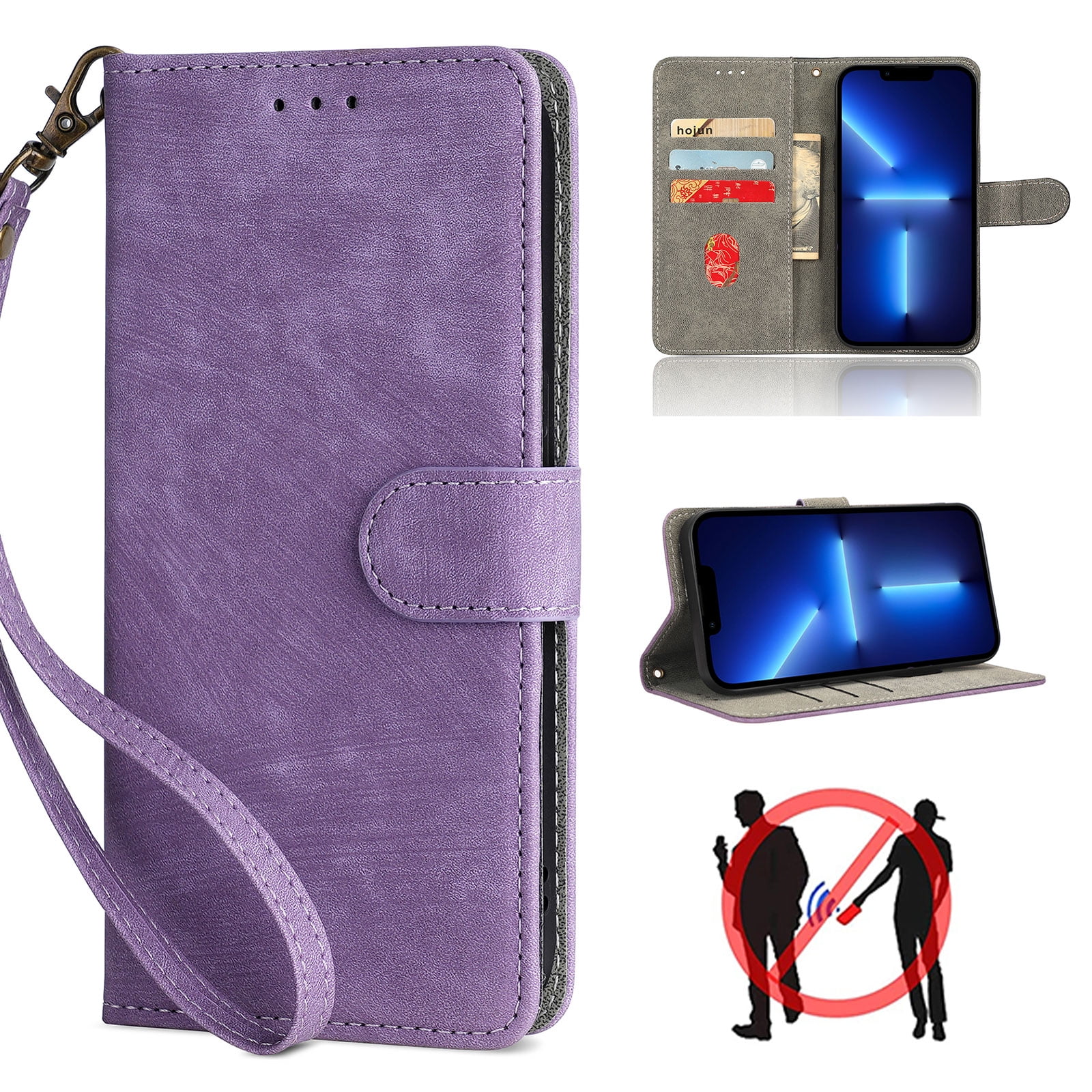 for iPhone XR Wallet Case with RFID Blocking Credit Card Holder, PU