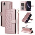 thumbnail image 1 of for iPhone XR Wallet Flip Case, Classic PU Leather Card Slots with Lanyard Magnetic Closure Kickstand Drop Protective Soft TPU Inner Phone Case Cover for iPhone XR, Rosegold, 1 of 7