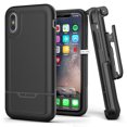 thumbnail image 1 of iPhone XS Belt Clip Holster Case, Military Grade Rugged Cover (Rebel) Black, 1 of 6