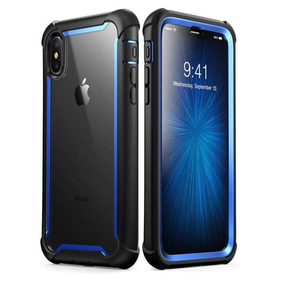 iPhone XS Case, iPhone X Case, i-Blason [Ares] Full-body Rugged Clear Bumper Case with Built-in Screen Protector for iPhone XS Case (2018 Release)