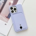thumbnail image 1 of for iPhone XS Max Case with Card Holder Cover Microfiber Inner Lining Liquid Silicone Credit Card ID Slot Slim Soft TPU Rubber Shockproof Protective Wallet Phone Case for iPhone XS Max, Purple, 1 of 8