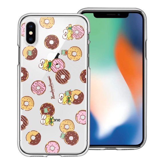 iPhone XS Max Case Sanrio Clear TPU Soft Jelly Cover - Kerokerokeroppi Pattern Pink