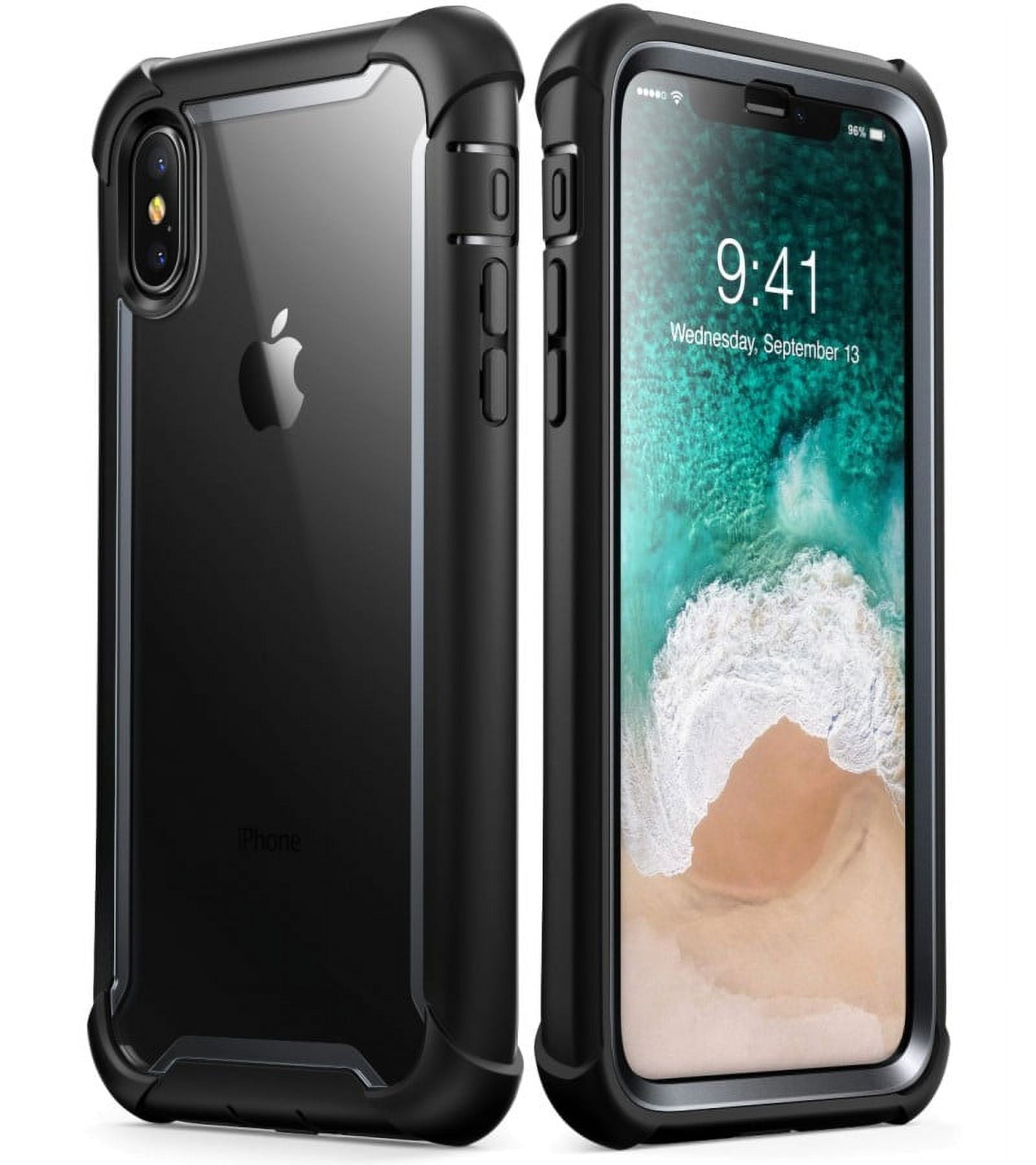 iPhone XS Max Case, i-Blason [Ares] Full-body Rugged Clear Bumper Case with Built-in Screen Protector for iPhone XS Max Case (2018 Release)