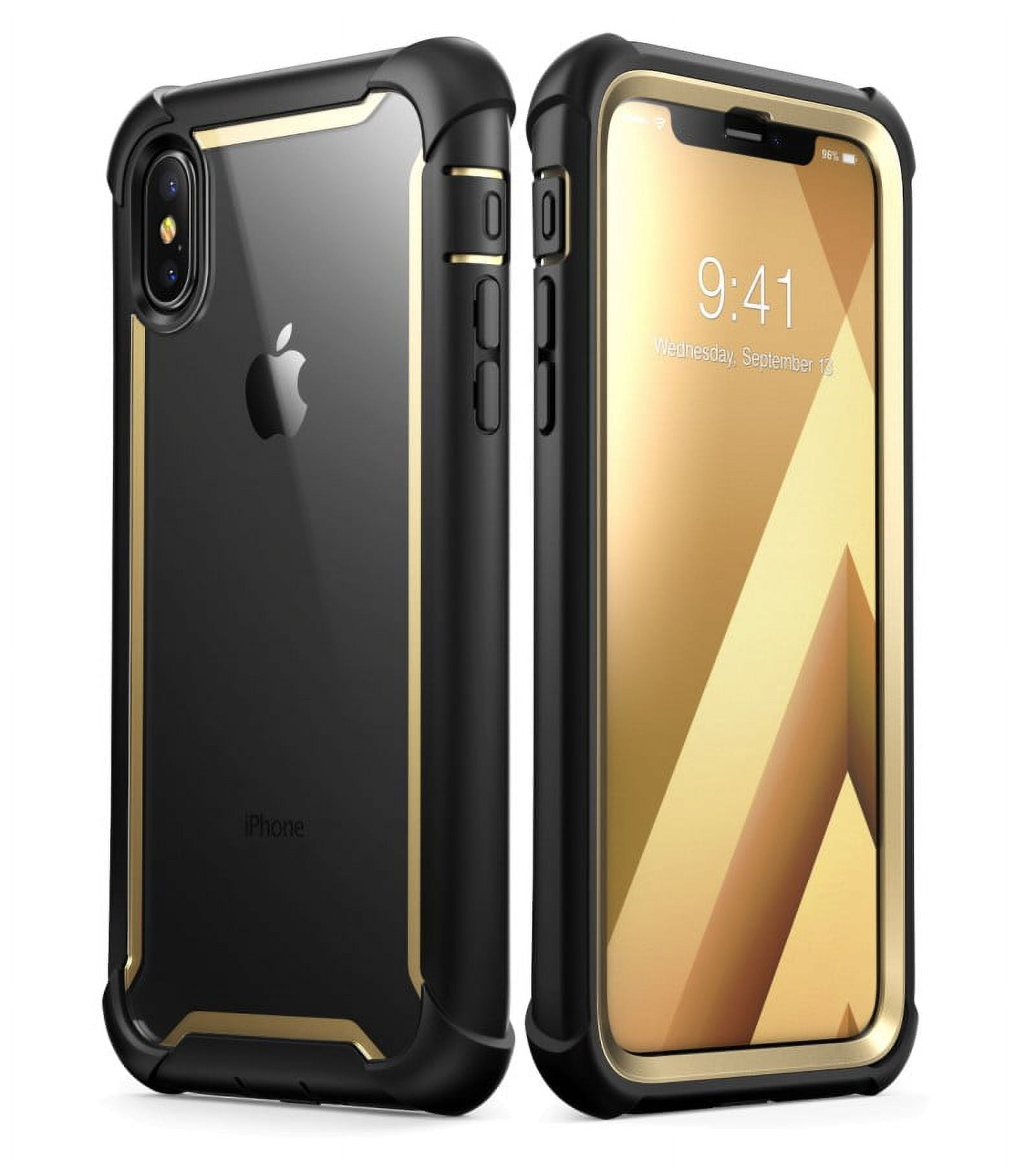 i-Blason iPhone XS Max Case, Full-Body Clear Bumper with Built-In