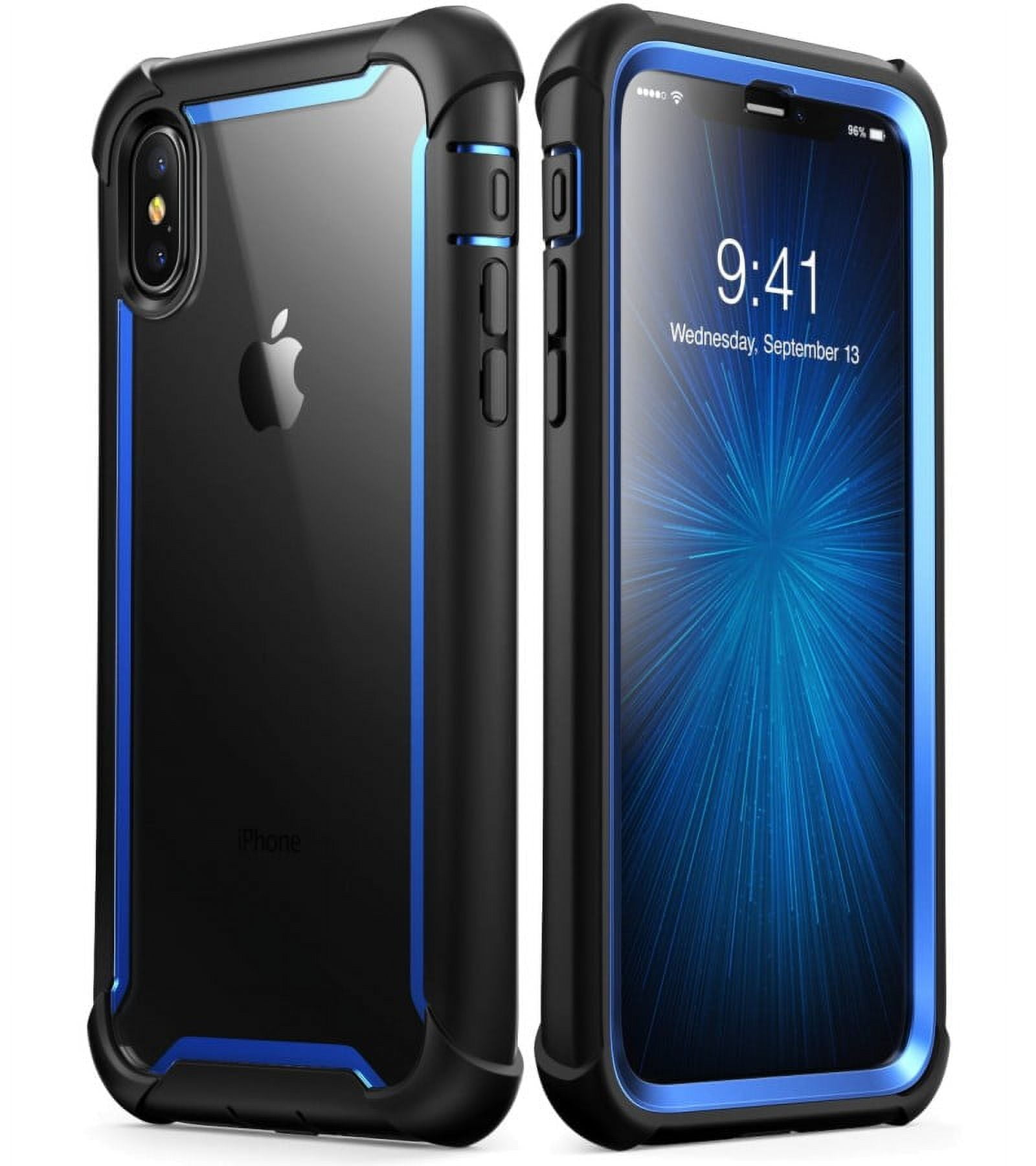 iPhone XS Max Case, i-Blason [Ares] Full-body Rugged Clear Bumper Case with Built-in Screen Protector for iPhone XS Max Case (2018 Release)