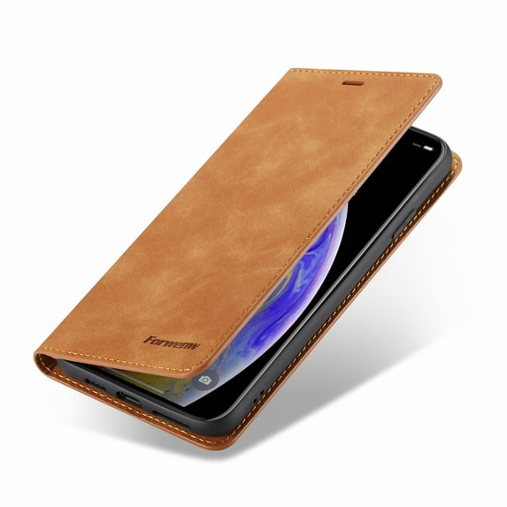 iPhone XS Max Flip Case, Dteck PU Leather Folio Case with Card Slots, Simple Style and Lightweight, Compatible With Apple iPhone XS Max 6.5 inch, Brown