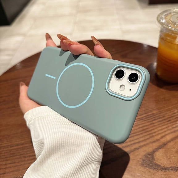 For iPhone XS Max Magnetic Phone Case [Compatible with MagSafe] [Drop Protection] Ultra Slim Skin Feel Shockproof Anti-Fingerprint Thin Fit Simple Hard PC Phone Case Cover,Blue