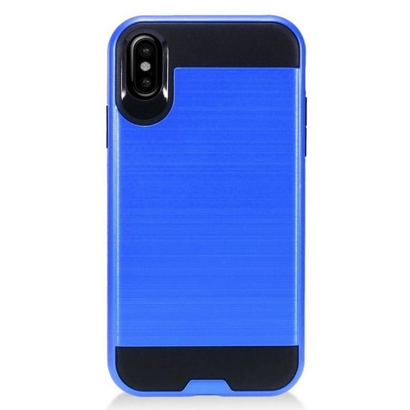 iPhone XS Max Phone Case, 2-Piece Style Hybrid Shockproof Hard Case Cover with Hybird Shockproof- Blue