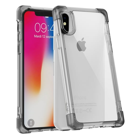 for iPhone XS Max Transparent Back Case, Stylish Frosted Lightweight Drop Protective Ultra Slim Shockproof Anti-scratch Anti-fingerprint Back Case Cover for iPhone XS Max, Black