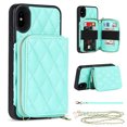 thumbnail image 1 of iPhone XS Max Wallet Case and Cover, Allytech Zipper Case with Card Holder Slot Crossbody Chain Strap Handbag Purse Wrist Strap Shockproof PU Leather Case for iPhone XS Max 6.5", Green, 1 of 6