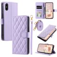 thumbnail image 1 of for iPhone XS Max Wallet Case, Premium PU Leather Magnetic Flip Folio Case with Wrist Strap Credit Card Holder for Women Men Crossbody Strap Phone Case Cover for iPhone XS Max, Purple, 1 of 9