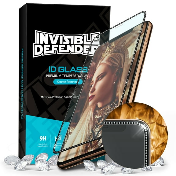 iPhone XS Screen Protector (1 Pack), Ringke Invisible Defender Full Coverage Tempered Glass [Jewel Edition]