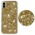 thumbnail image 1 of For iPhone XS/X Case,Cute Glitter Bling Twinkle Stardust with Drop Protection Shockproof Soft TPU Slim Flexible Phone Case Girls/Women Protective case for iPhone XS/X,Anti Scratch,Gold, 1 of 6