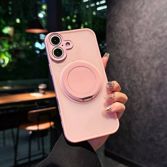 for iPhone XS/X Case with Magnetic Invisible Stand [Military Drop Protection] [Compatible with MagSafe] Hybrid Shockproof Slim Translucent Anti-Slip For iPhone XS/X,Pink