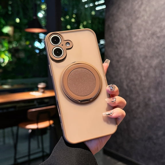 For iPhone XS/X Case with Magnetic Ring Stand Holder [Military Drop Protection] [Compatible with MagSafe] Shockproof Protective Non-Slip Grip Phone Case For iPhone XS/X,Brown
