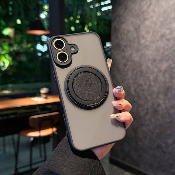 for iPhone XS/X Case with Strong Magnetic Ring Stand, Military-Grade Shockproof, Hybrid Matte Skin-Feeling, Compatible with MagSafe, Kickstand Phone Case for iPhone XS/X,Black