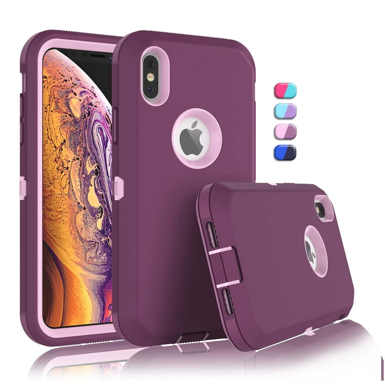 iPhone XS / iPhone X Cases, Sturdy Phone Case for iPhone X XS 5.8", Tekcoo  Full-Body Shockproof Protection Heavy Duty Armor Hard Plastic & Shock  Absorption Rubber Rugged Bumper 3-in-1 Case Cover -