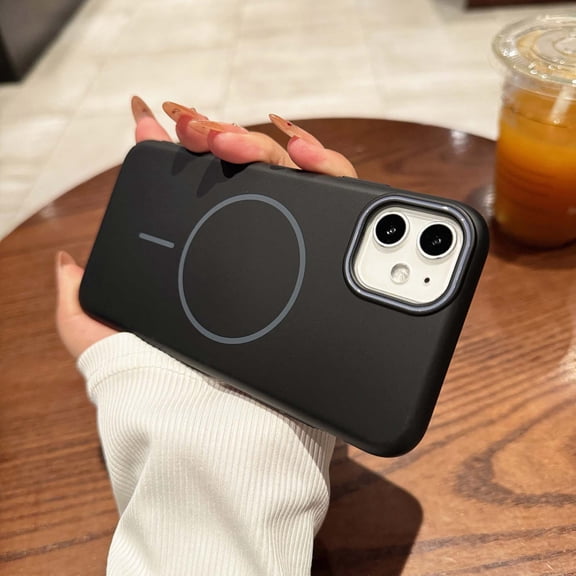 For iPhone XS/X Magnetic Phone Case [Compatible with MagSafe] [Drop Protection] Ultra Slim Skin Feel Shockproof Anti-Fingerprint Thin Fit Simple Hard PC Phone Case Cover,Black