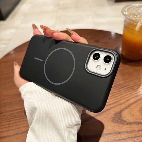 For iPhone XS/ iPhone X Magnetic Case, Compatible with Magsafe Slim Fit Anti-Scratch Drop Protection Bumper Rugged Hard PC Back Cover Phone Case for Apple iPhone XS/X, Black