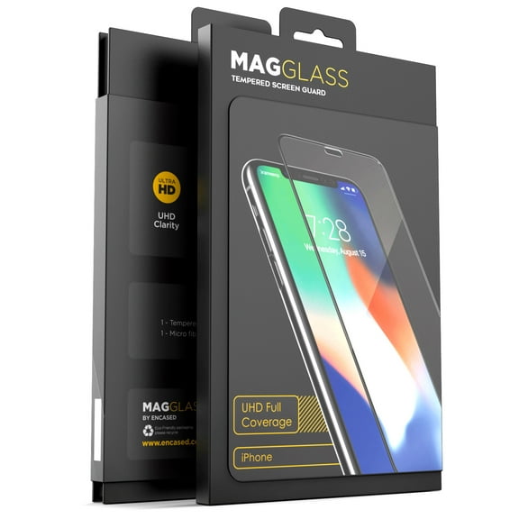 iPhone Xr / 11 Full Coverage Tempered Glass Screen Protector, Magglass Edge