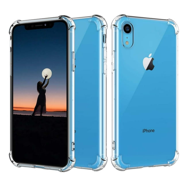 Takfox iPhone Xr Slim Case, Shockproof Rugged, Clear Silicone TPU, Anti