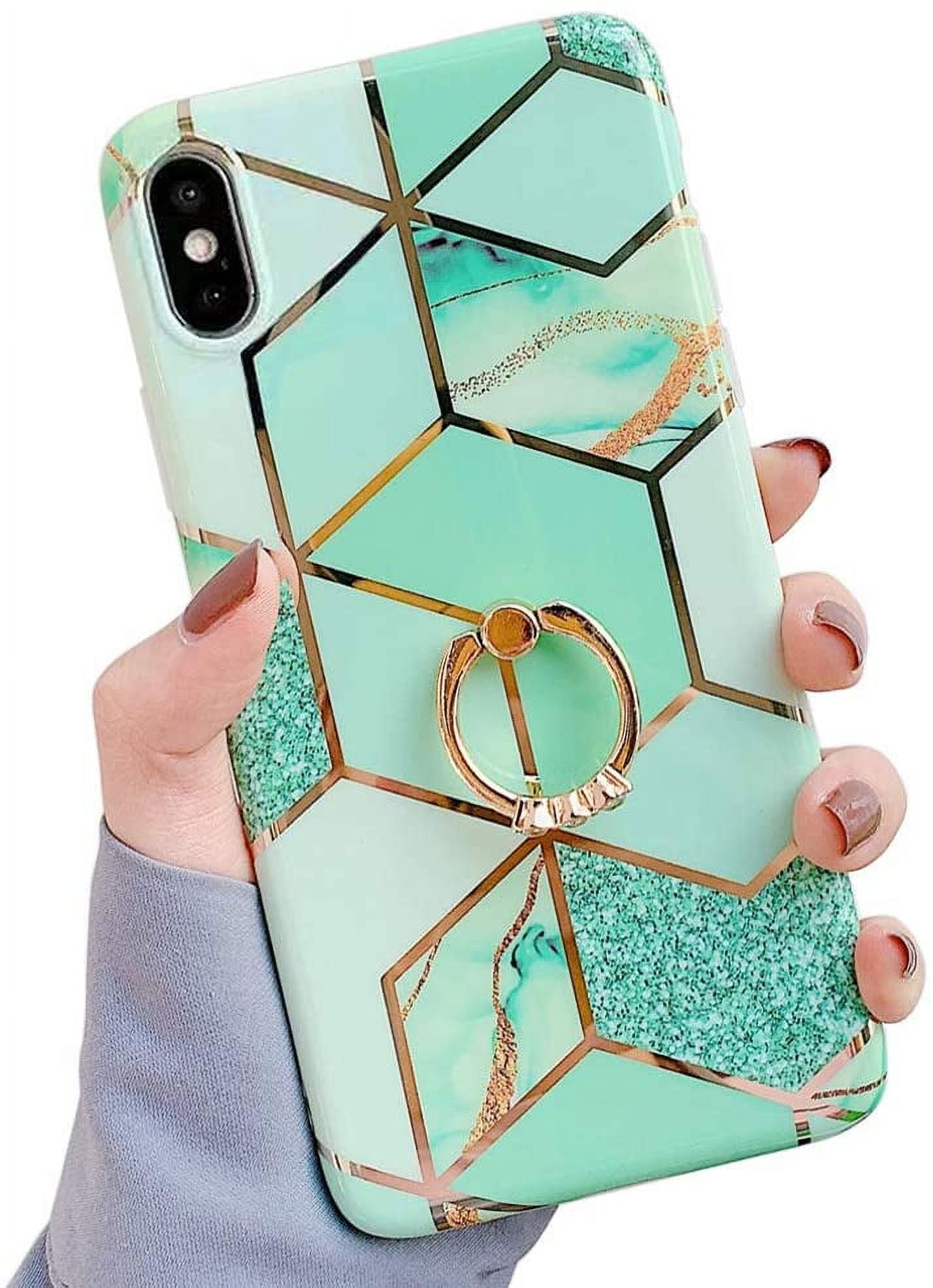 IPhone Case With Finger Loop Ring Stand Grip Aqua Marble Onyx, iPhone 15 14  Plus, 13 12, 11 Pro Max, Xs, Xr, Samsung Galaxy S23 ONXA-RG - Etsy