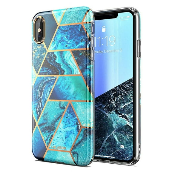 iPhone Xs Case, iPhone X Case, [Stylish Design] i-Blason [Cosmo Lite] Premium Hybrid Slim Protective Bumper Case with Camera Protection for iPhone Xs 5.8 Inch (2018 Release) (Blue)