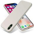 thumbnail image 1 of iPhone Xs Case/iPhone X Case,Ultra Slim Fit iPhone Case Liquid Silicone Gel Cover with Full Body Protection Anti-Scratch Shockproof Case Compatible with iPhone X/XS, White Stone, 1 of 5