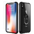 thumbnail image 1 of iPhone Xs MAX Case,[ Military Grade ] with [ Glass Screen Protector] 15ft. Drop Tested Protective Case | Kickstand | Compatible with Apple iPhone Xs MAX Case 6.5 inch -Black, 1 of 7