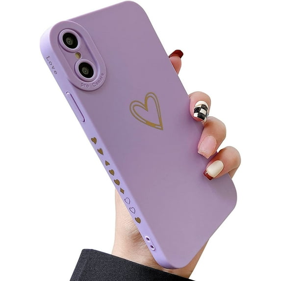 for iPhone Xs Max Case(2018 6.5"), Cute Bling Side Back Plated Love Heart with Full Lens Camera Cover Protection Soft Shockproof Anti-Fall Phone Case for iPhone Xs Max 6.5" 2018 - Purple
