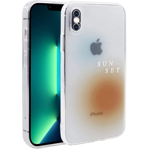 iPhone Xs Max Case, Simplicity Shockproof TPU Phone Case for iPhone Xs Max (6.5 inch) Unique Cover for Girls and Women, Orange Glow