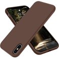 thumbnail image 1 of iPhone Xs Max Case,Ultra Slim Fit iPhone Case Liquid Silicone Gel Cover with Full Body Protection Anti-Scratch Shockproof Case Compatible with iPhone Xs Max, [Upgraded Version] (Chocolate), 1 of 14