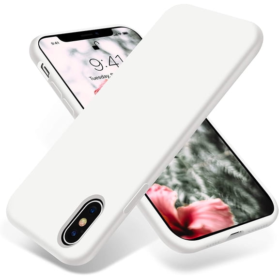 iPhone Xs Max Case,Ultra Slim Fit iPhone Case Liquid Silicone Gel Cover with Full Body Protection Anti-Scratch Shockproof Case Compatible with iPhone Xs Max, [Upgraded Version] (White)