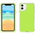 thumbnail image 1 of for iPhone Xs Max Clear Case, Neon Colors Three Durable Layers Rugged Slim Flexible TPU Anti-Drop Reinforced Corners Shockproof Bumper Protective Phone Case for Women Girl Men Green, 1 of 10