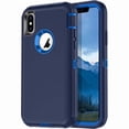 thumbnail image 1 of Entronix Heavy Duty Case Compatible with iPhone Xs Max, Shockproof Hard Cover, Navy Blue, 1 of 7