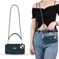 thumbnail image 1 of For iPhone Xs Max Wallet Case ,Crossbody Phone Case with Lanyard Strap Cute Purse Case Flip Credit Card Holder Soft Silicone Girls Lady Handbag Case for iPhone Xs Max Blue, 1 of 15